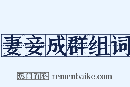妻妾成群组词是什么意思的图片